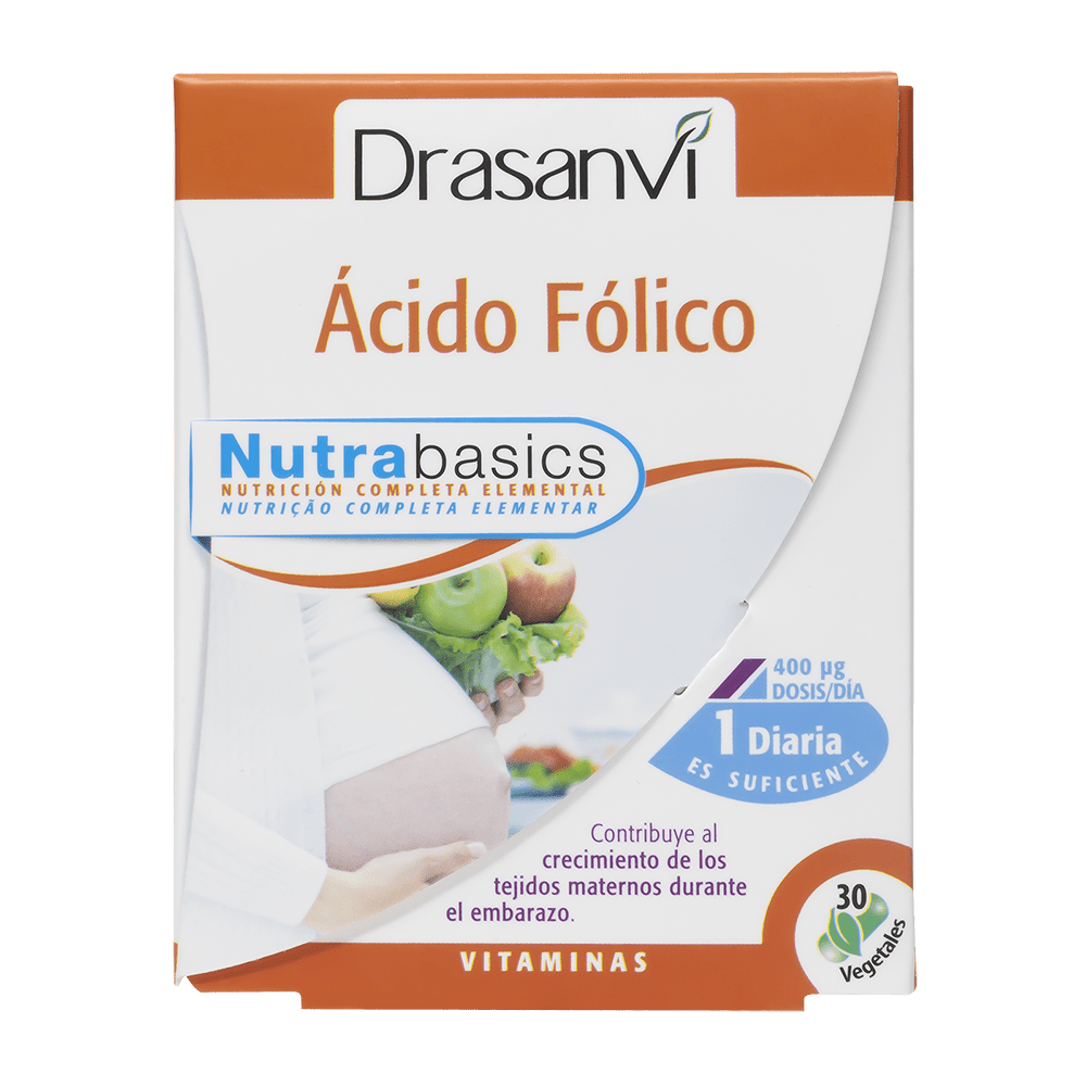 Ácido Fólico 30 Cápsulas Nutrabasicos Drasanvi