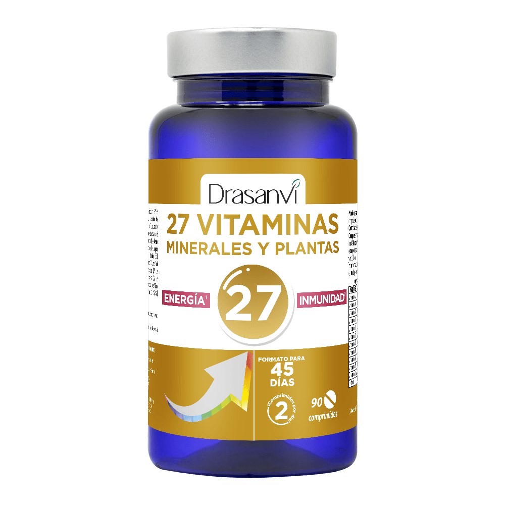 27 Vitaminas + Minerales Energía e Inmunidad 90 Comprimidos Drasanvi